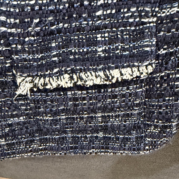 Ann Taylor navy blue and white tweed blazer and matching skirt suit - Picture 7 of 7